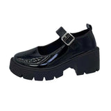 Single-Shoe Women's 2025 New Mary Jane Women's Shoes Thick Heel Thick-Soled JK Uniform Single-Shoe High-Heeled Women's Retro English Style HZ0115