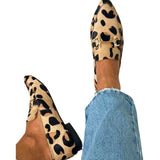 New Tip-Pointed Muller Shoes 40-43 Shallow Leopard-Print Casual Single Shoes In The Spring And Autumn Of 2025 HZ0115