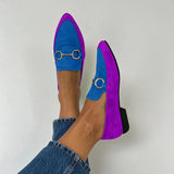 The Spring And Autumn 2025 Sharp-Pointed Muller Shoes 40-43 Shallow Fastener Large Size Casual Single Shoe Women HZ0115