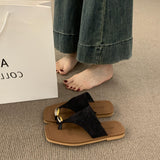 Fashion Leisure Cover Flat-Bottomed Slippers Women's Summer Wear 2025 New Seaside Resort Beach Shoes Roman Sand Slippers HZ0115