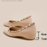 Mary Jane Small 5Cm High Rivet Tip Single Shoes Women 2025 New One-Legged Stubble Shoes HZ0115