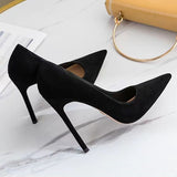 Long Standing Not Tired Black High-Heeled Women's Fine Heel Sexy Night Scene 2025 New Temperament Professional Work Shoes Single Shoes Women HZ0115