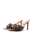 Hairy High And Cool Slippers Women Fashion Wear Autumn And Winter New Sharp Tip And Head Muller Half Slippers Female HZ0115