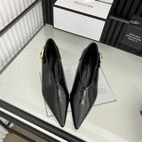 French Pointed Cat Heel Single Shoes Women 2025 Spring New High-Heeled Fine Heel Shoes Work Shoes HZ0115
