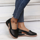 Large-Size 2025 New Women's Bag Head Hollow 40-43 Large Flat-Bottomed Women's Singles Breathable Women's Sandals HZ0115