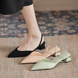 Baotou Sandals Women 2025 New Summer Simple Sharp Heeled Sandals Women's High Heel Fine Fashion Single Shoes HZ0115