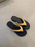 French 2025 Minimalist Toe Beach Vacation Cool Drag Color Flat Letter Slipper Women Wearing Summer Sandals HZ0115