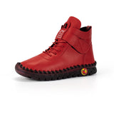 Exploding Hand-Sewn Women's Shoes High-Cotton Shoes Casual Shoes Winter Plus Velvet Warm Soft Soles Anti-Slip Mother Shoes HZ0115