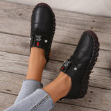 Fashion Single Shoes 2025 Autumn New Soft Back Hand Sewing Large-Size Casual Women's One-Legged Lazy Shoes HZ0115