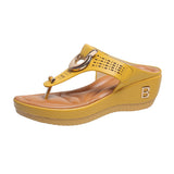 2025 Summer Women's Thick Bottom Slippers Large-Size Clip Toe Slope And Thick Bottom Slippers Round Head Wearing Slippers HZ0115