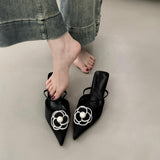 Small Fragrant High-Heeled French Bag Head Half Slippers Fairy Shoes Wear 2025 New Summer Temperament Pointy Single Shoes HZ0115